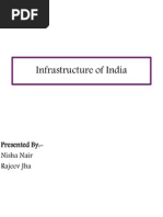 Infrastructure of India: Presented By:-Nisha Nair Rajeev Jha