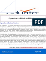 Operations of Rational Numbers