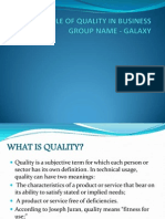 The Role of Quality in Business Final PPT To Present