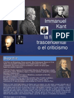 Kant y La Filosofía Trascendental o El Criticismo