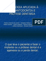 PSICOLOGIA APLICADA À IMPLANTODONTIA E Protese