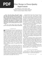 Wiener Filter Design in Power Quality Improvment