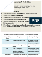 Budgetary Control