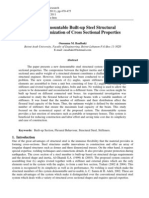 A New Demountable Built-Up Steel Structural System: Optimization of Cross Sectional Properties