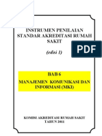 Instrumen Penilaian Standar Akreditasi Rumah Sakit Bab 6