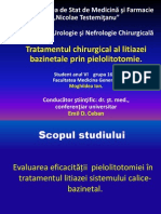 Pielolitotomia in Tratamentul Litiazei Bazinetale.