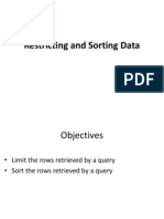 DBMS 2. Restricting and Sorting