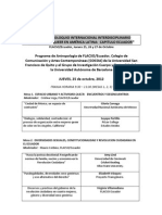 Programa Coloquio Internacional Interdisciplinario Pensando Lo Queer en América Latina