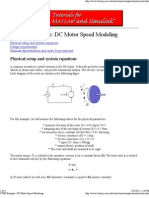 DC Motor Speed Modeling