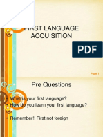 First Language Acquisition