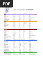 Extra-Curricular Oct 2012 Update