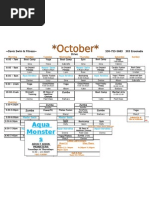 October Schedule