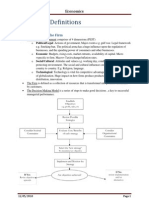 Economics Definitions: Chapter 1: Goals of The Firm