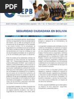 Seguridad Ciudadana en Bolivia - Boletin CEPB - Marzo 2012