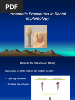 Prosthetic Procedures in Dental Implantology