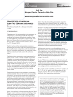 Properties of Morgan Electro Ceramics Piezoelec (PZT-4, PZT-5A, PZT-5H, PZT-8)