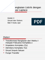 Analisis Rangkaian Listrik Dengan Transformasi Laplace