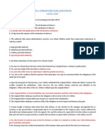 2011 Philippine Bar Questions - Civil Law