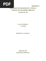 Appendix-B Performance Estimation of A Typical Subsonic Jet Transport Airplane (Lectures 38 - 40)