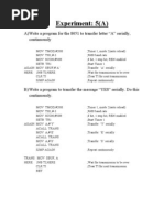 Experiment: 5 (A) : A) Write A Program For The 8051 To Transfer Letter "A" Serially, Continuously