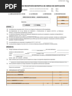 Certificado de Recepción Definitiva en Obras de Edificación, Chile