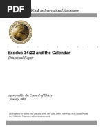 Calendar and Exodus 34v22 (Ucg)