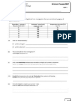 Science Process Skill: Quiz 1