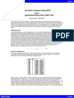 Time Series Analysis Using SAS The Augmented Dickey-Fuller (ADF) Test