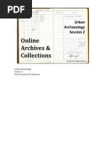 Urban Archaeology Session 2 Online Archives