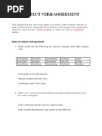 Subject Verb Agreement