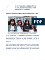 Estudiantes Expulsadas de Liceo de Niñas de Concepcion Viajan Hasta Valparaíso para Denunciar Su Situación