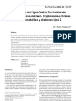 Nutrigenética y Nutrigenómica: La Revolución Sanitaria Del Nuevo Milenio. Implicancias Clínicas en Síndrome Metabólico y Diabetes Tipo 2