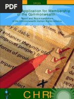 Rwanda's Application For Membership of The Commonwealth: Report and Recommendations of The Commonwealth Human Rights Initiative - Yash Ghai