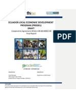 Ecuador Local Economic Development Program (Prodel) Draft: Cooperative Agreement #518-A-00-08-00002-00 Final Report