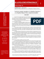 Desarrollo de Energías Renovables en Argentina y China - Complementariedades