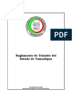 Reglamento de Tránsito de Tamaulipas