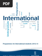 International Prospectus, College of Human and Health Sciences, Swansea University