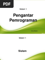 Materi DDP 1 - Pengantar Pemrograman