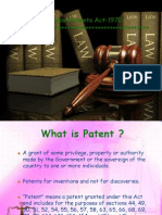 Presentation On Patents Act-1970 New