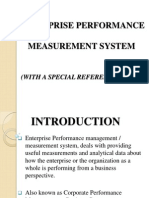 Enterprise Performance Measurement System: (With A Special Reference To Eva)