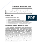 1-International Business - Meaning & Scope