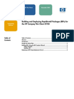 Building and Deploying Rapidinstall Packages (Rips) For The HP Compaq Thin Client T5700