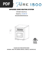 Heat Pure 1500 Infrared Heater Owners Manual