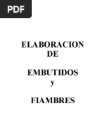 Elaboración de Embutidos y Fiambres Libro