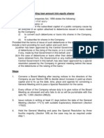 Note-Procedure For Conversion of Loan Amount Into Equity Shares