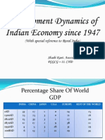 Development Dynamics of Indian Economy Since 1947