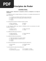 Examen Final Principios de Poder