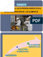 Alta Presión Hidrostatica en El Procesado de Alimentos