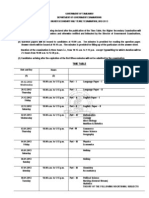 Half Yearly Examination Time Table