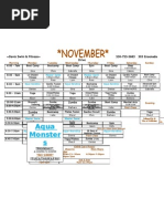 November Schedule